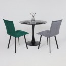 Кресло РУБИК U, Velutto 32 серый велюр/черный